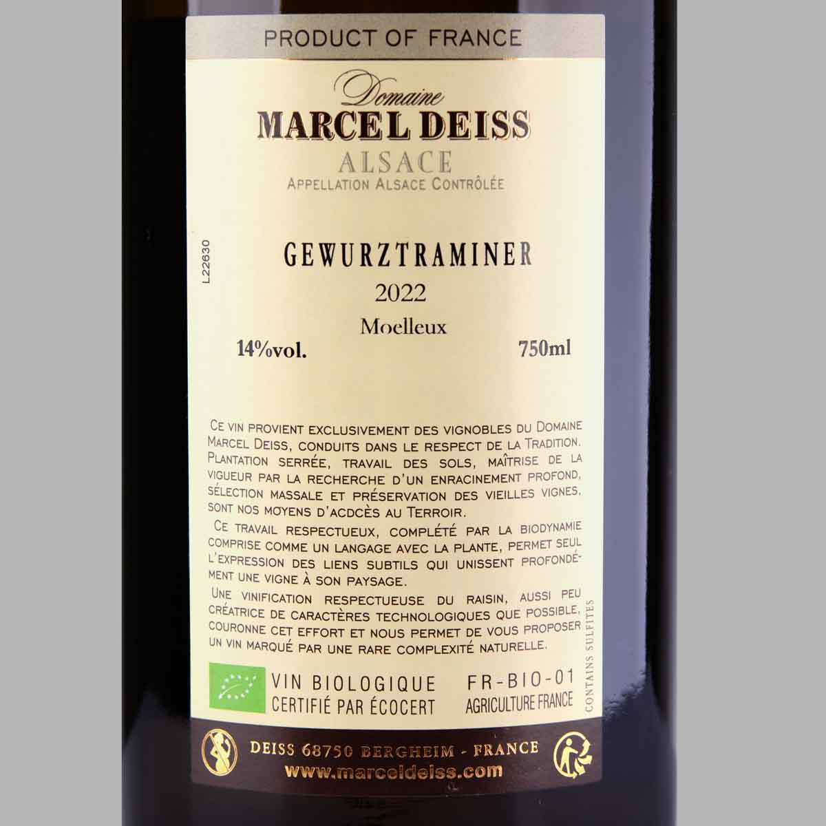Marcel Deiss Gewürztraminer Alsace AOC