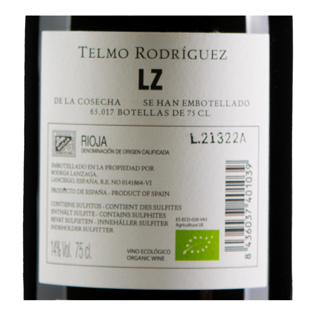 Telmo Rodriguez LZ Rioja DOC