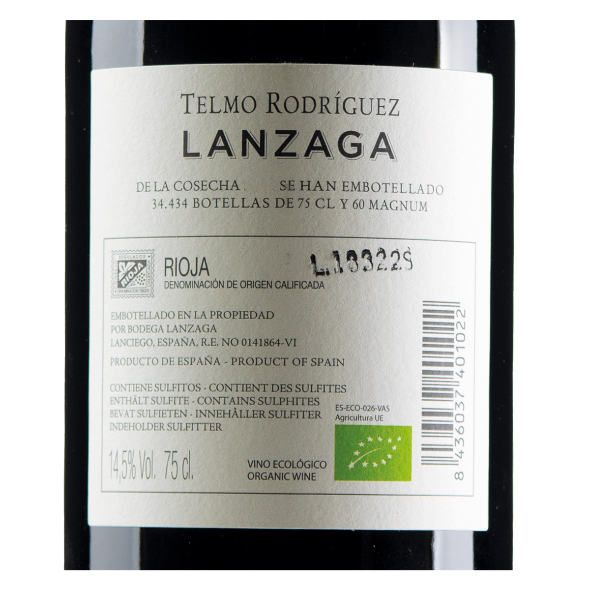 Telmo Rodriguez Lanzaga Rioja DOCa